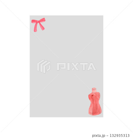 Watercolor illustration of a sewing kit. Suitable for a studio or school, as well as for a designer . Sticker 132935313