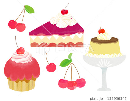 さくらんぼケーキ 132936345