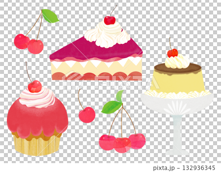 さくらんぼケーキ 132936345