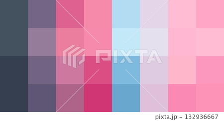 Abstract pastel color block pattern with shades of pink blue and purple in a grid layout 132936667