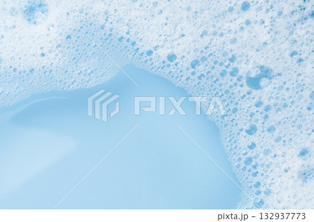 white soapy water on a blue background 132937773