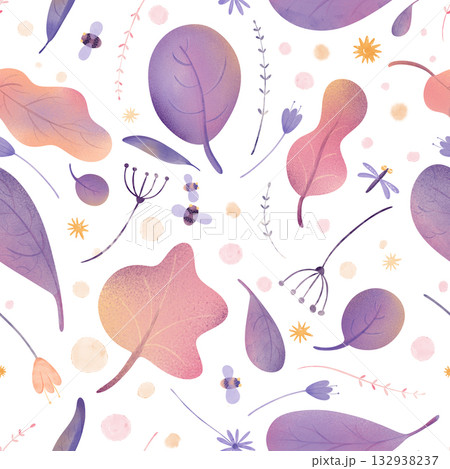 Seamless purple bush pattern with bees and sunset glow. Cute kids watercolor repeat for fabric, wallpaper, nursery decor, planner, art for kids, perfect for stationary designs, printable Seamless purple bush pattern with bees and sunset glow. Cute kids watercolor repeat for fabric, wallpaper, nursery decor, planner, art for kids, perfect for stationary designs, printable 132938237