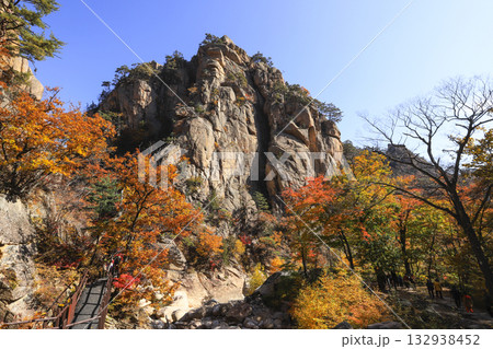 Seoraksan national park, colored in autumn leaves Seoraksan national park, colored in autumn leaves 132938452