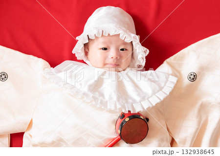 お宮参り　記念撮影　赤ちゃん 132938645