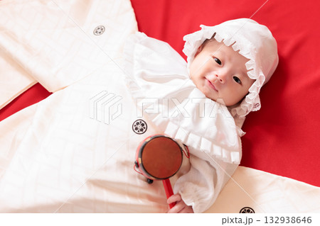 お宮参り　記念撮影　赤ちゃん 132938646