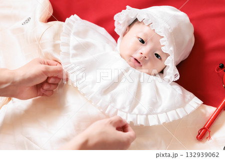 お宮参り　記念撮影　赤ちゃん 132939062