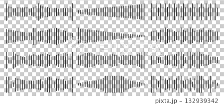 簡單的線條波形集，適用於聲音、音訊、音樂、振動等。 132939342