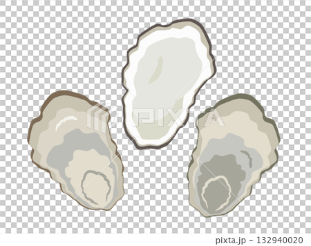牡蠣殼插圖 132940020