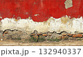 cracked concrete vintage wall background,old wall with red paint. 132940337