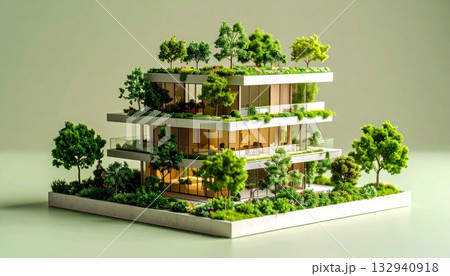 An inviting home interior design featuring a balcony window decorated with pots of colorful flowers, green plants, and wooden decor 132940918