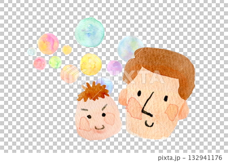 水彩イラスト 手描きイラスト 家族 人物イラスト 水彩イラスト 手描きイラスト 家族 人物イラスト 132941176