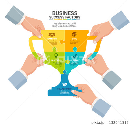 Business Success Factors Trophy Infographic 132941515