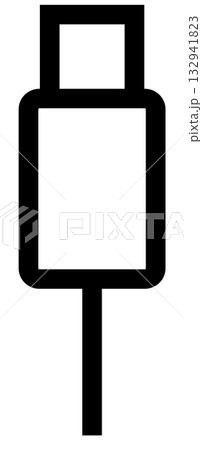 USB-A端子のアイコンイラスト USB-A端子のアイコンイラスト 132941823
