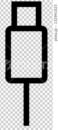 USB-A端子のアイコンイラスト USB-A端子のアイコンイラスト 132941823