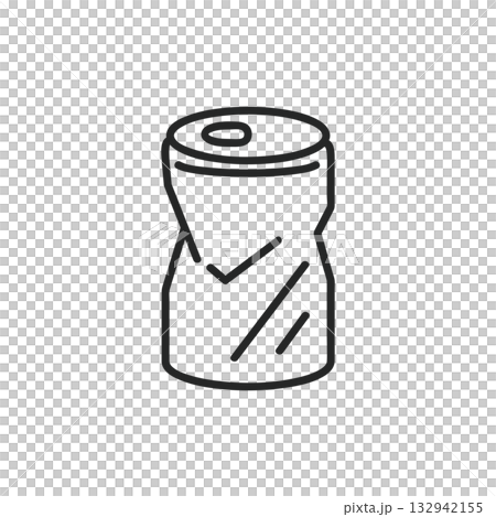 Simple crushed can icon Simple crushed can icon 132942155