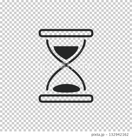 シンプルな砂時計のアイコン 132942162