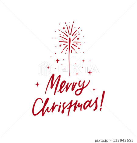 Hand drawn Christmas greeting card Hand drawn Christmas greeting card 132942653