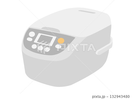 白い炊飯器のイラスト 白い炊飯器のイラスト 132943480