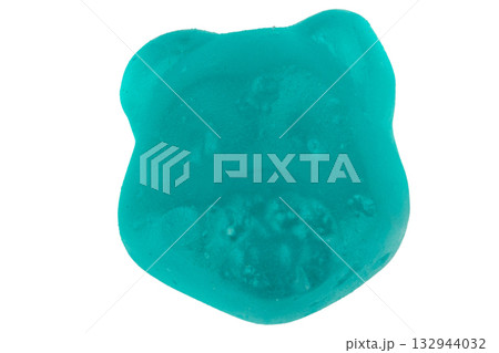 Pile of Colorful Gummy bear Candies Isolated on White Background 132944032