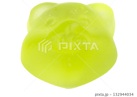 Pile of Colorful Gummy bear Candies Isolated on White Background 132944034