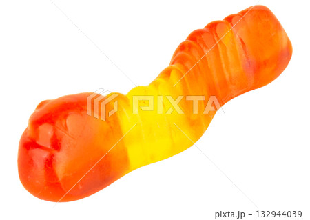 Pile of Colorful Gummy Worms Candies Isolated on White Background Pile of Colorful Gummy Worms Candies Isolated on White Background 132944039