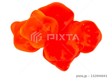Pile of Colorful Gummy bear Candies Isolated on White Background Pile of Colorful Gummy bear Candies Isolated on White Background 132944041