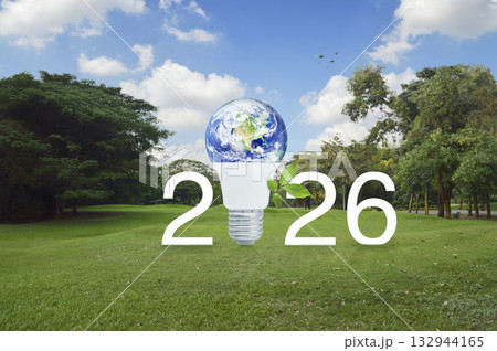 Happy new year 2026 ecology saving power and energy concept, Elements of this image furnished by NASA Happy new year 2026 ecology saving power and energy concept, Elements of this image furnished by NASA 132944165