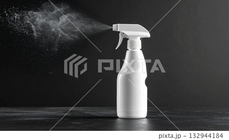 Clean beauty spa still life with white flowers in a glass vase and aromatherapy candles 132944184