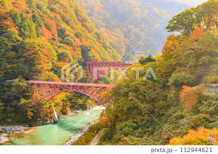 黒部峡谷 トロッコ鉄道 黒部峡谷 トロッコ鉄道 132944621