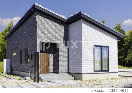 シンプルなモダン住宅外観 132944652