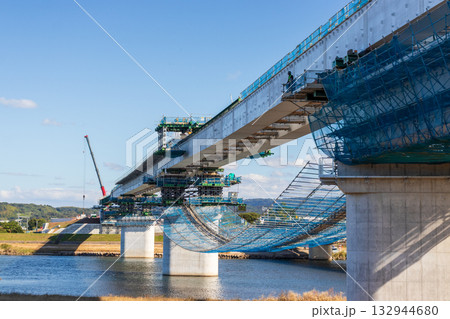 橋梁工事現場 132944680