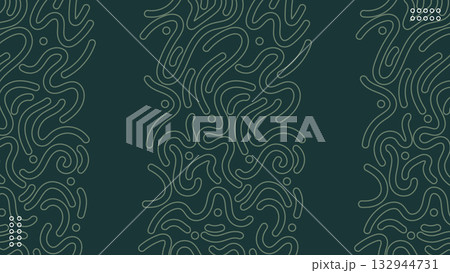 Abstract Green Doodle Lines Organic Squiggles Contour Background Pattern Design.Vector Illustration Abstract Green Doodle Lines Organic Squiggles Contour Background Pattern Design.Vector Illustration 132944731