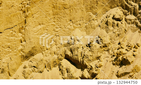 Yellow sand.Main component of beaches, riverbeds, seabeds and deserts Yellow sand.Main component of beaches, riverbeds, seabeds and deserts 132944750