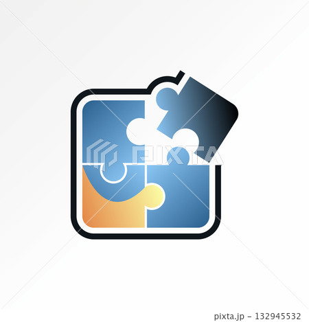 Logo design graphic concept creative premium vector stock image top sell 4 puzzle square mosaic game brand solution strategy choice object framework Logo design graphic concept creative premium vector stock image top sell 4 puzzle square mosaic game brand solution strategy choice object framework 132945532