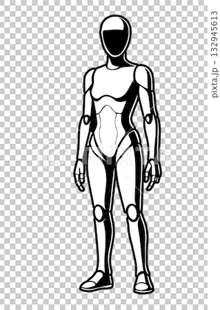 人形機器人(站立姿勢) 人形機器人(站立姿勢) 132945613