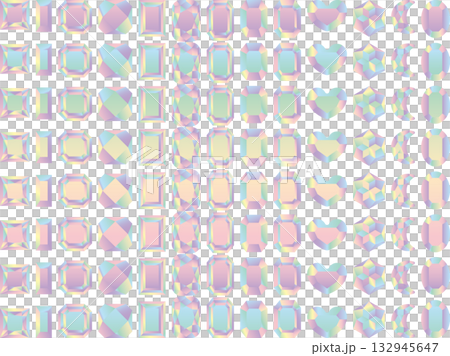 20顆彩虹色和淺色水鑽 132945647