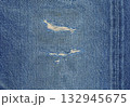 デニム生地テクスチャー 擦り切れ 132945675