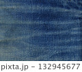 デニム生地テクスチャー 擦れたしわの色落ち 132945677
