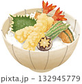 リアルな天丼のイラスト 132945779