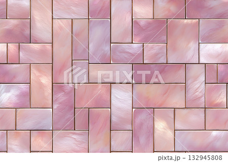 Premium material for interior. Background of pink tile. Close-up texture. Design mockup and background. Premium material for interior. Background of pink tile. Close-up texture. Design mockup and background. 132945808