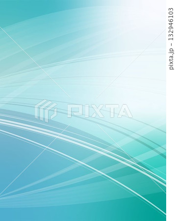 幻想的なライトブルーのウェーブ抽象背景 132946103
