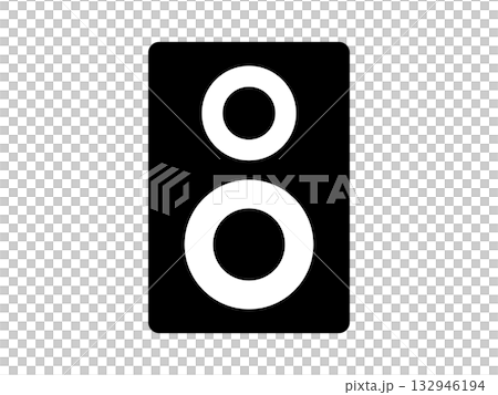 揚聲器圖示單色 揚聲器圖示單色 132946194