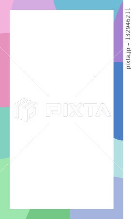 カラフルでシンプルなポップなフレーム背景 132946211