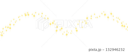 Golden wavy glitter trail of sparkling light particles on transparent background for festive magical celebration design Golden wavy glitter trail of sparkling light particles on transparent background for festive magical celebration design 132946232