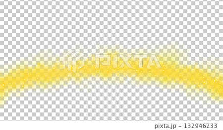 Golden sparkle mist or smoke with glowing yellow dust and shining light particles forming a magical curved path on transparent background Golden sparkle mist or smoke with glowing yellow dust and shining light particles forming a magical curved path on transparent background 132946233
