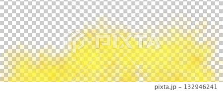 Yellow smoke background with realistic warm glow texture and transparent backdrop for sunny atmospheric visual compositions 132946241