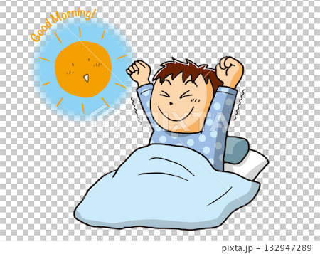 A refreshingly awake boy 132947289