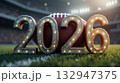 new year text on bokeh background 132947375