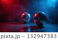 composite image of 2 shiny disco ball 132947383