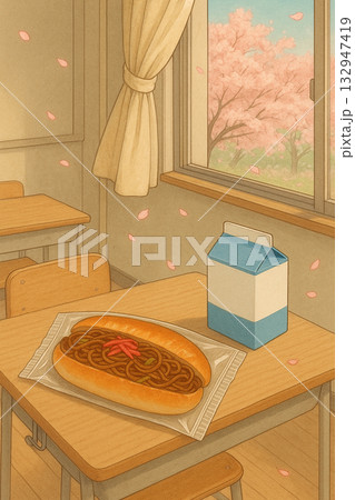 春の教室の昼 春の教室の昼 132947419